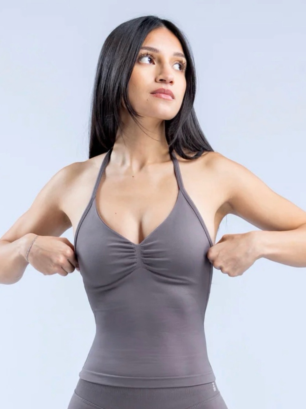 Women’s Halter Tank Top in Taupe